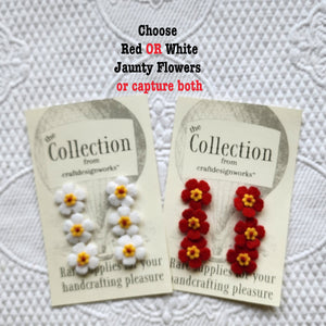 Fabric Flowers Red Jaunty