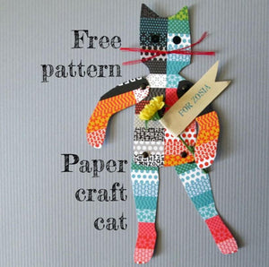 Paper Cat, Rabbit, Bear - Free Activity Pattern