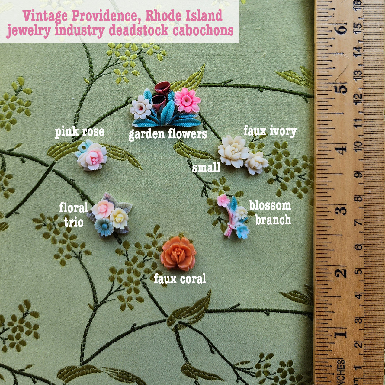 Pink Roses Vintage Providence Cabochons