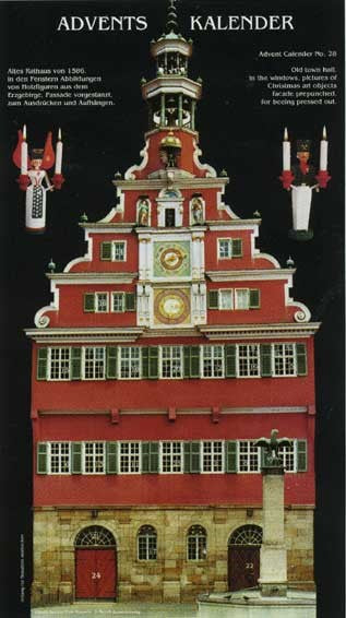 Advent Calendar - Historic Town Hall, Esslingen am Neckar Shipping Included