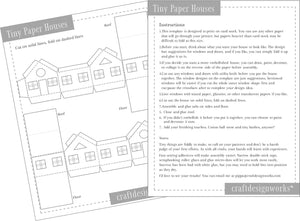 Tiny Paper House -  Free Printable
